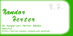 nandor herter business card