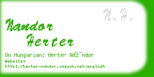 nandor herter business card